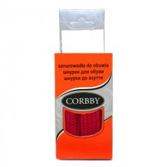 Шнурки для обуви 120см. плоские (красные) CORBBY арт.corb5445c